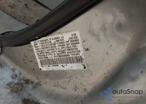 2008 Honda Odyssey Touring z USA, uszkodzony, nr VIN 5FNRL38828B083308